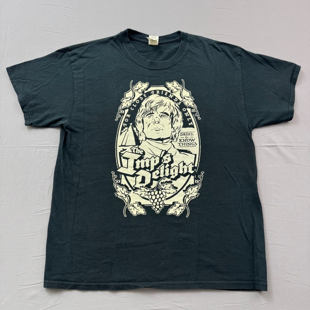 Gildan Game Of Thrones Tyrion Lannister Imps Delight Black Graphic T-Shirt Large